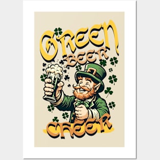 St Patricks Day Green Beer Cheer Posters and Art